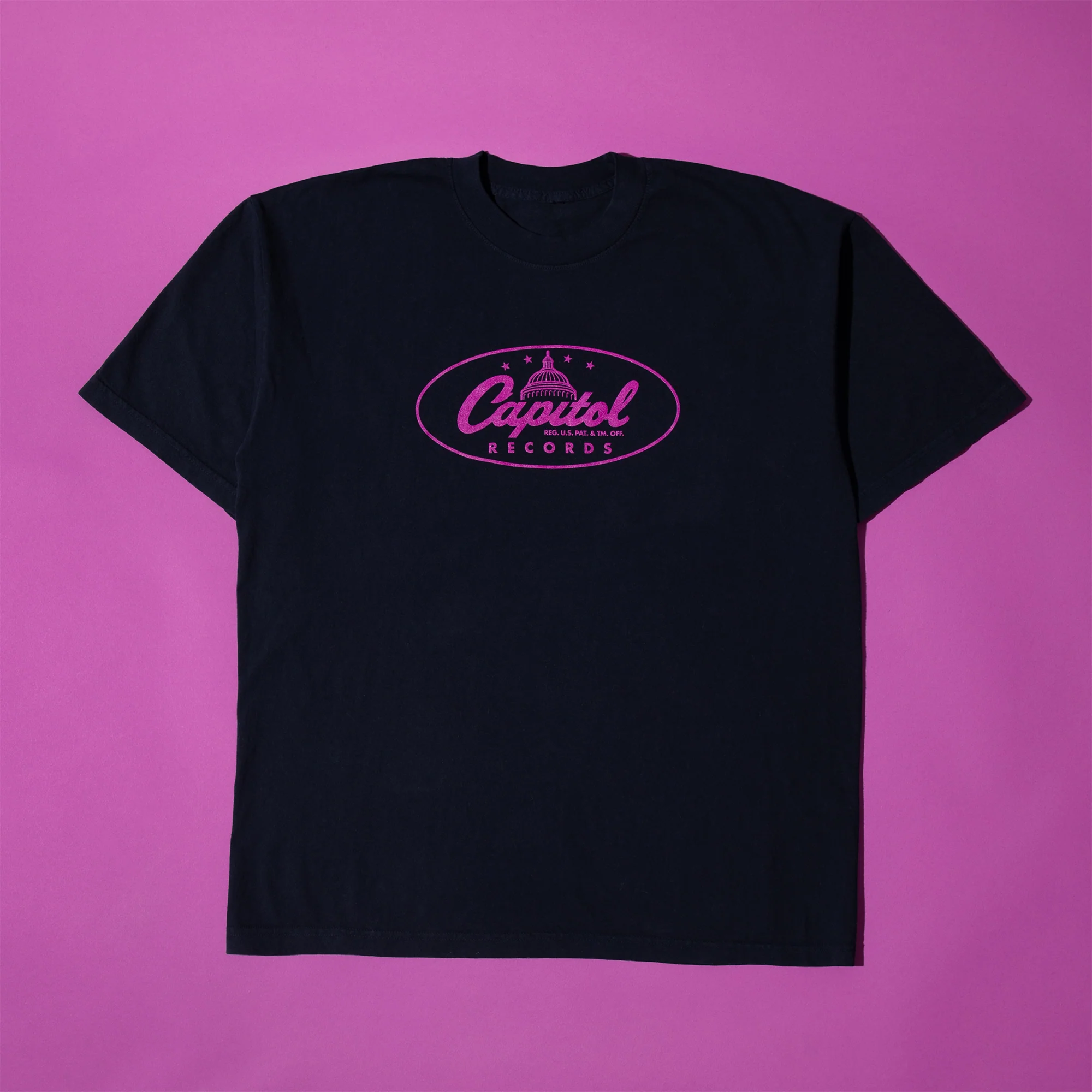 Capitol Records Navy & Orchid T-Shirt - Image 3